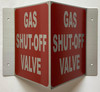 Corridor Gas shut off valve -Gas shut off valve Hallway  -le couloir Line