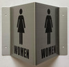 Corridor Woman restroom Signage-Woman restroom Hallway Signage -le couloir Line