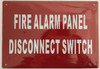 BUILDING SIGNAGE FIRE ALARM PANEL DISCONNECT SWITCH