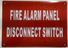 FIRE ALARM PANEL DISCONNECT SWITCH   BUILDING SIGN