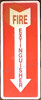 Fire Extinguisher Arrow Down Sicker  Sign