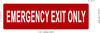 Sign EMERGENCY EXIT ONLY decal Sticker