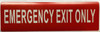 EMERGENCY EXIT ONLY decal Sticker