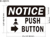 Sign NOTICE PUSH BUTTON Decal Sticker