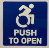 PUSH TO OPEN Decal Sticker Sign