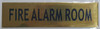 BUILDING SIGNAGE FIRE ALARM ROOM  - GOLD ALUMINUM