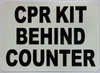 Signage   CPR KIT BEHING COUNTER Decal/STICKER