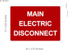 Sign MAIN ELECTRIC DISCONNECT Decal/STICKER