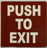 Push to EXIT Sticker/Decal Sign