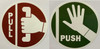 PUSH/PULL STICKER/DECAL