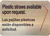 RESTURANT PLASTIC STRAWS AVAILABLE UPON REQUEST  NYC New York City food service establishments