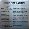 FIRE OPERATION  FOR ELEVATOR Sign