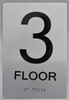 FLOOR NUMBER  Tactile Graphics Grade 2 Braille Text with raised letters  Sign
