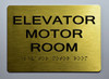 ADA SIGN ELEVATOR MOTOR ROOM SIGN - The Sensation line -Tactile Signs