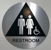 RESTROOM  Tactile Graphics Grade 2 Braille Text with raised letters