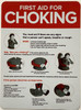 Chef Refrigerator FIRST AID FOR CHOKING Notice - FIRST AID FOR CHOKING /POSTER Signage