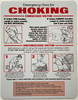 Sign Chef Refrigerator Magnet Emergency Care for Choking - Resturant Emergency Care for Choking