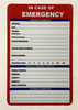 Sign ICE Medical Card for Seniors - in Case of Emergency Fridge Magnet with Marker - Refrigerator Safety Important Phone Numbers Call List for First Responders