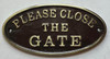 Sign Cast Aluminium PLEASE CLOSE THE GATE