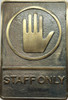 Cast Aluminium staff Only  Signage