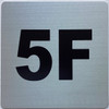 Apartment number 5F signage