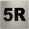 Apartment number 5R signage