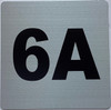 Signage Apartment number 6A