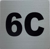 Apartment number 6C signage