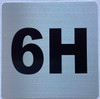 Signage Apartment number 6H