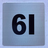 Signage Apartment number 6I