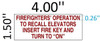 SIGN FIREFIGHTERS' OPERATION TO RECALL ELEVATORS INSERT FIRE KEY AND TURN TO "ON"  (WhiteALUMINUM S )