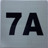 Apartment number 7A signage