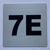 Apartment number 7E signage