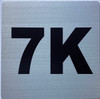 Apartment number 7K signage