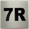 Apartment number 7R sign