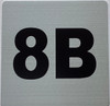 Apartment number 8B signage