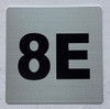 Apartment number 8E sign