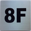 Apartment number 8F signage