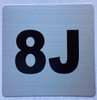 Signage Apartment number 8J