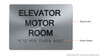ELEVATOR ROOM HPD SIGN