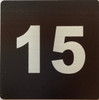 Apartment number 15 signage