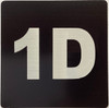 Apartment number 1D sign