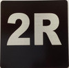 Apartment number 2R sign