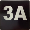 Apartment number 3A signage