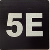 Apartment number 5E sign