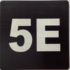 Apartment number 5E signage