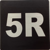 Apartment number 5R signage