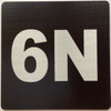 Signage Apartment number 6N