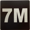 Apartment number 7M sign