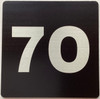 Apartment number 7O signage